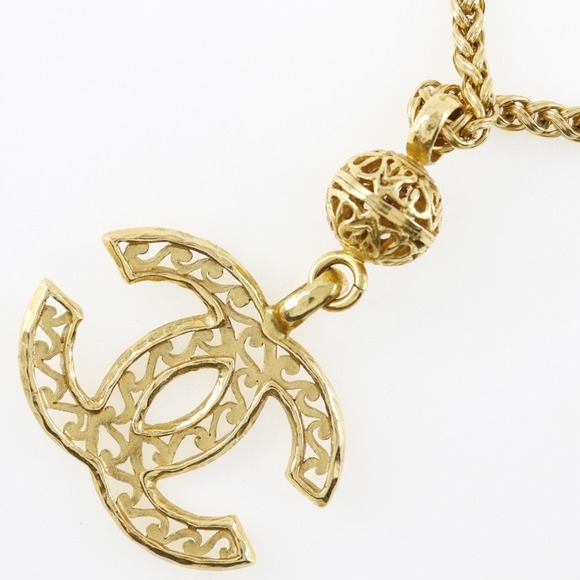 CHANEL Vintage Gold Logo Necklace - Picture 3 of 10